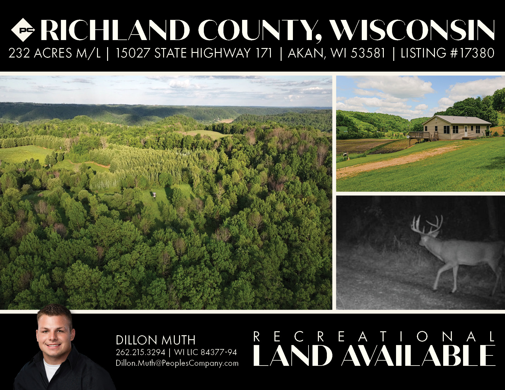 Listing 17380 232.00 acres in WI Peoples Company
